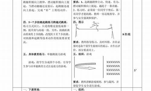 田径体育课教案设计方案_田径课教案全套